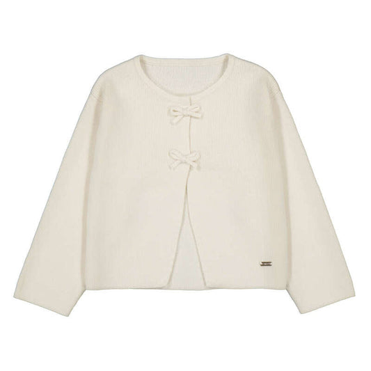 Mayoral Bow Cardigan-Bone