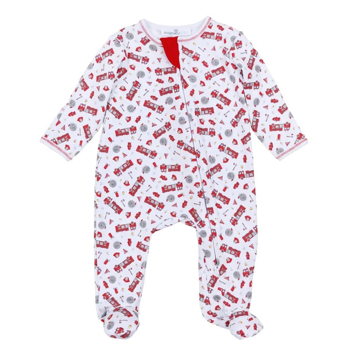 MB To The Rescue Print Zip Footie