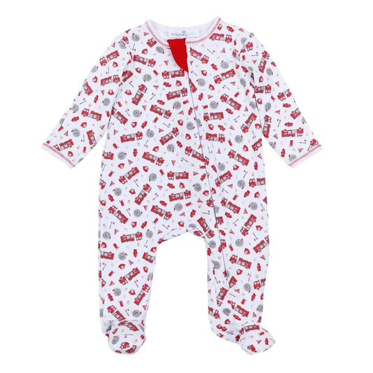 MB To The Rescue Print Zip Footie
