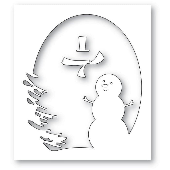 Memory Box - Dies - Oval Snowman Collage. Available at Embellish Away located in Bowmanville Ontario Canada.