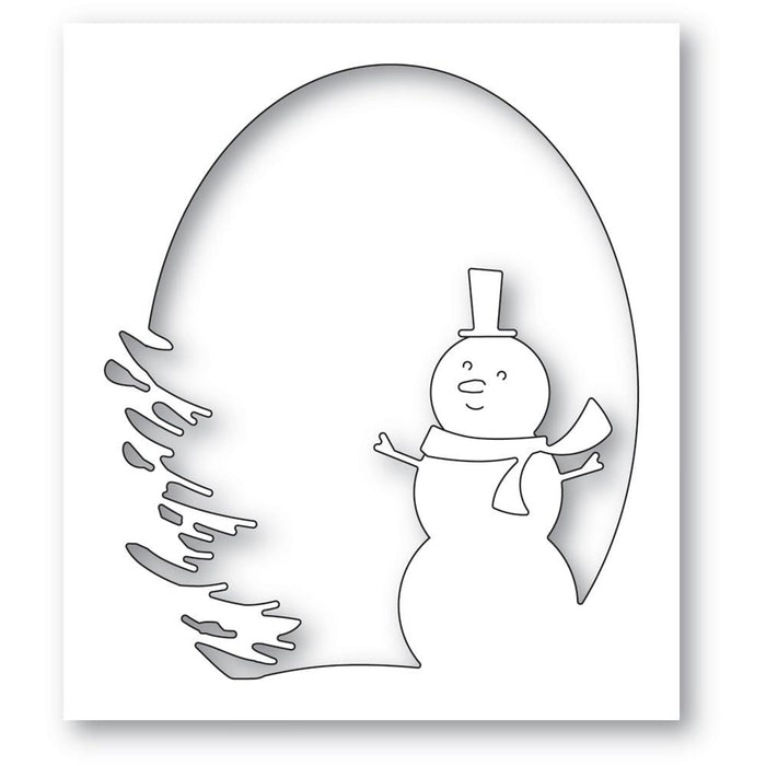 Memory Box - Dies - Oval Snowman Collage. Available at Embellish Away located in Bowmanville Ontario Canada.