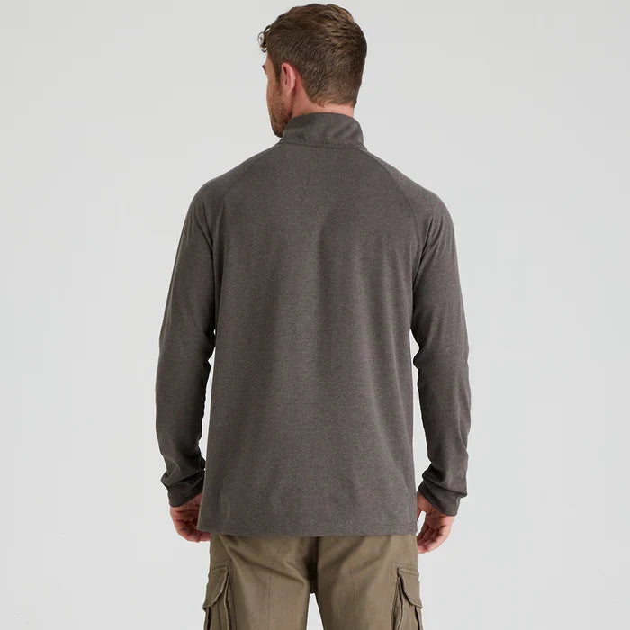 Men's Baseline Pull-on Zip Top Light Bark Marl