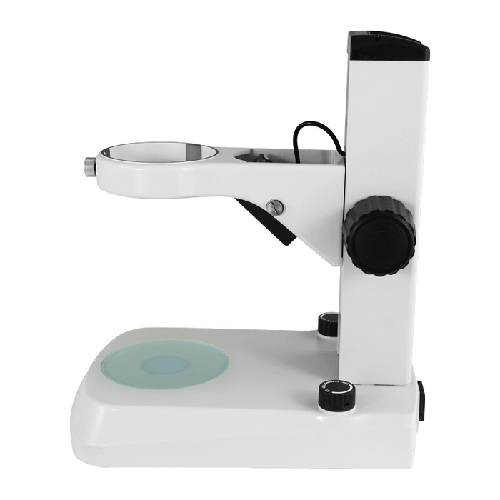 Microscope Track Stand, 76mm Coarse Focus Rack, 240mm Track Length, Top and Bottom LED Light (Dimmable)
