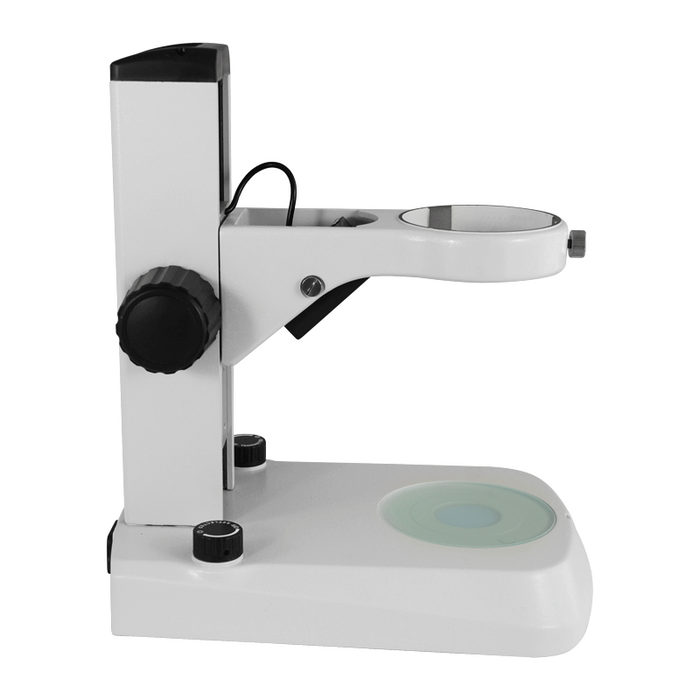 Microscope Track Stand, 76mm Coarse Focus Rack, 240mm Track Length, Top and Bottom LED Light (Dimmable)