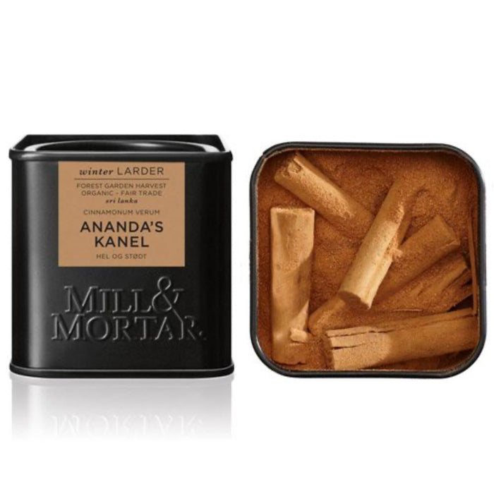 Mill & Mortar - Ananda´s kanel stødt & hel - økologisk - 45 g.