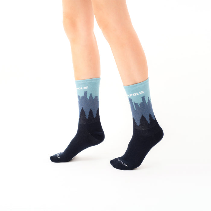 Minneapolis Skyline Crew Socks