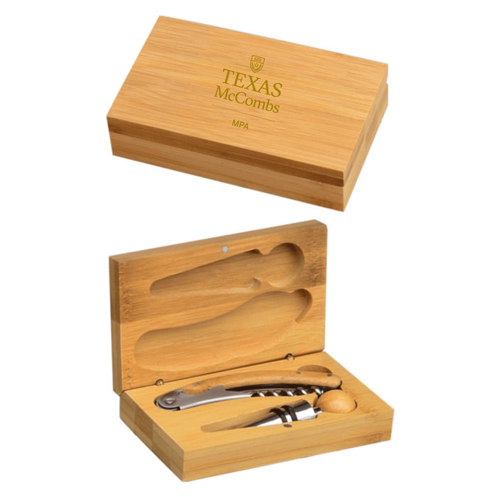 MPA Bamboo 2-Piece Wine Tool Set