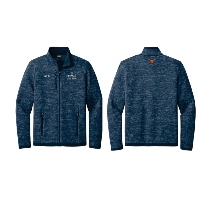 MPA Eddie Bauer Men's Navy Full-Zip Sweater Fleece