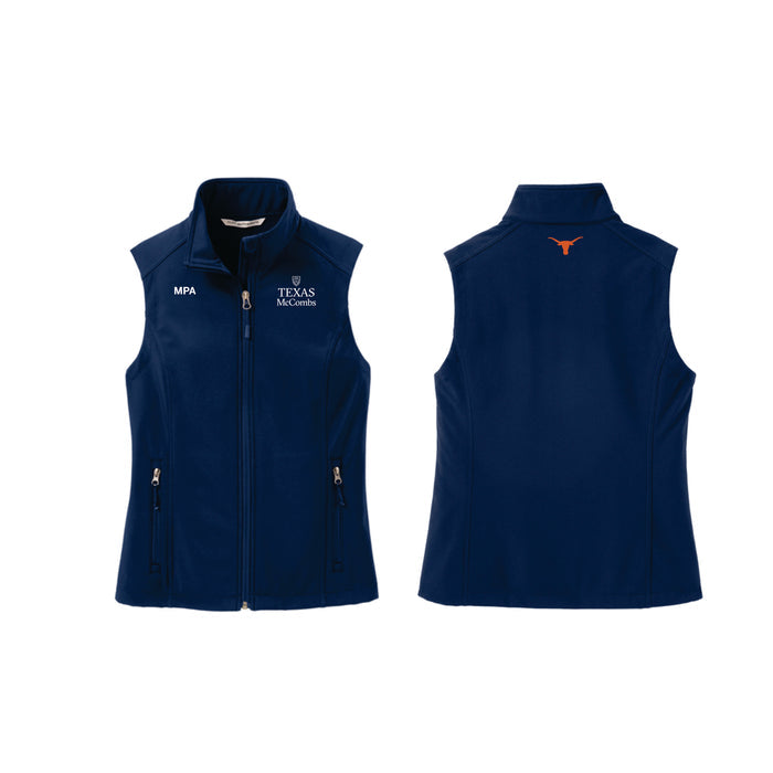 MPA Port Authority Women's Navy Soft Shell Vest