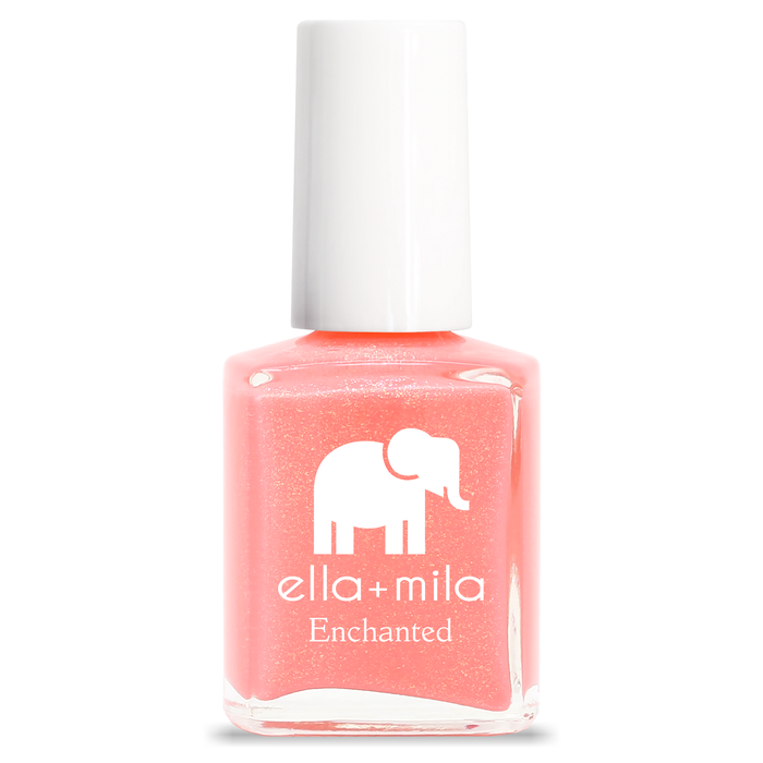 Mystical coral gold shimmer nail polish bottle – ella+mila Enchanted