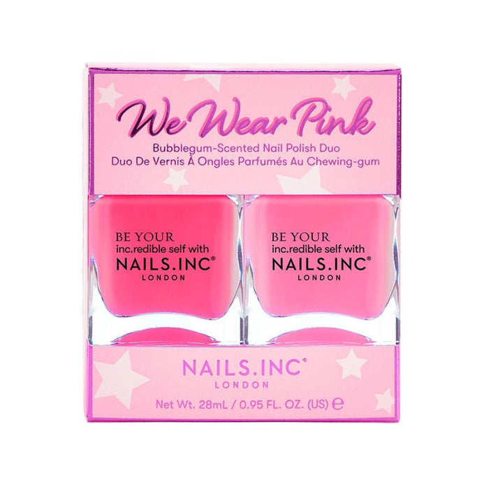 Nails Inc. We Wear Pink Bubblegum Scented Nail Polish Duo