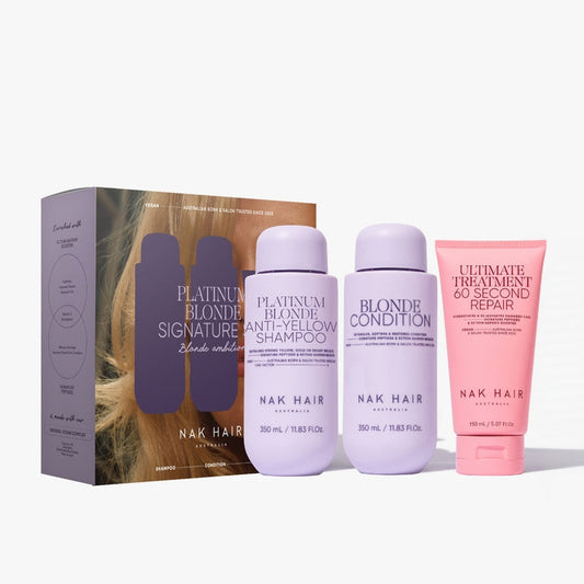 NAK Hair PLATINUM BLONDE Trio Gift Pack