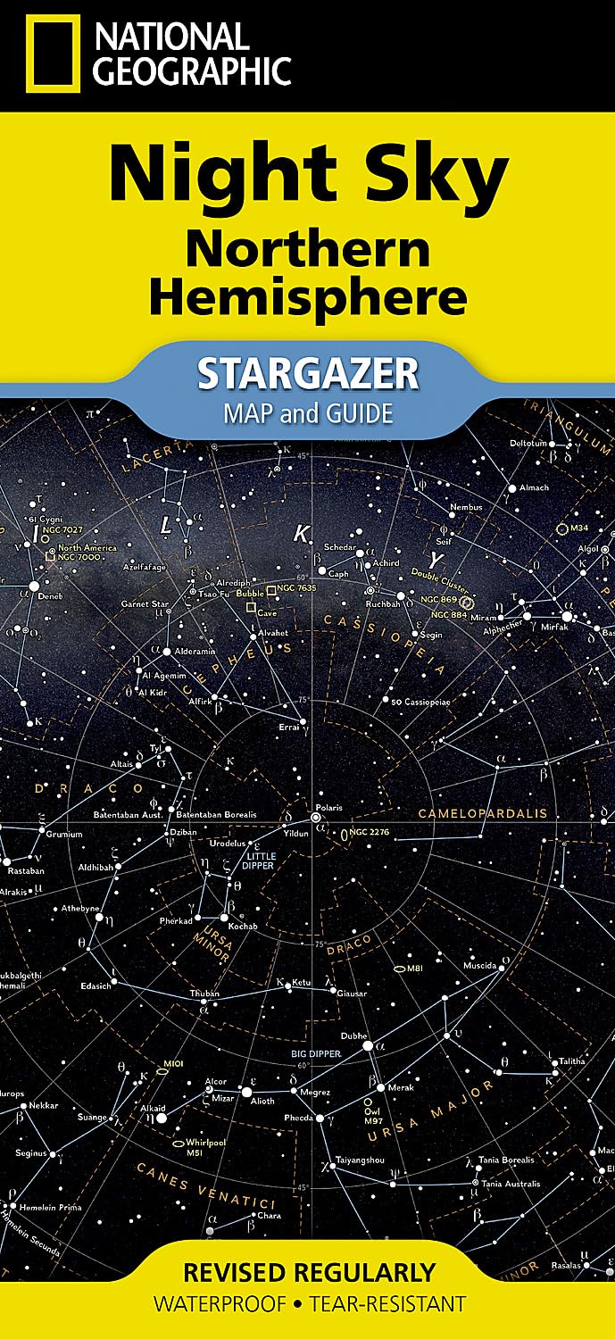 National Geographic Night Sky Northern Hemisphere Stargazer Map and Guide