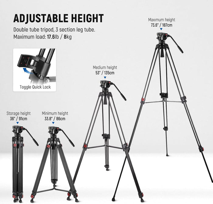 Neewer TP74 Tripod w/ Bag