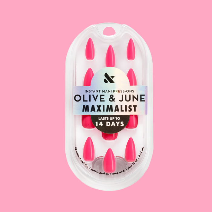Neon Flamingo - Press-On | Medium | Stiletto in electric hot pink for a bold at-home manicure lasting up to 14 days