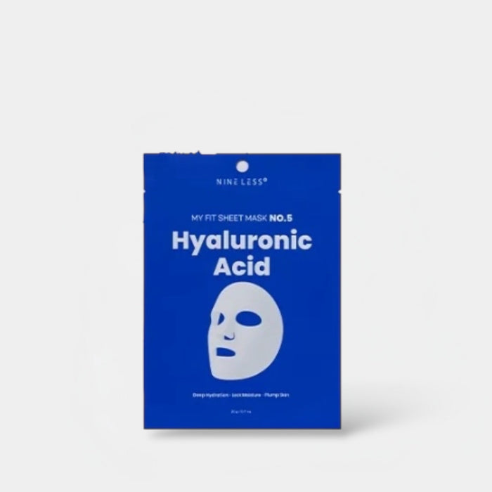 Nineless My Fit Sheet Mask - Hyaluronic Acid (1 Sheet) قناع الوجه ناينليس ماي فيت - حمض الهيالورونيك - Princess Cosmetics Qatar