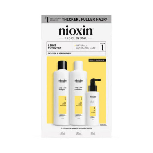 Nioxin System 1 Trial Kit - For Natural Hair with Light Thinning