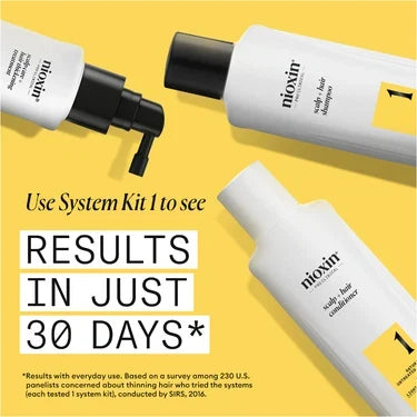 Nioxin System 1 Trial Kit - For Natural Hair with Light Thinning