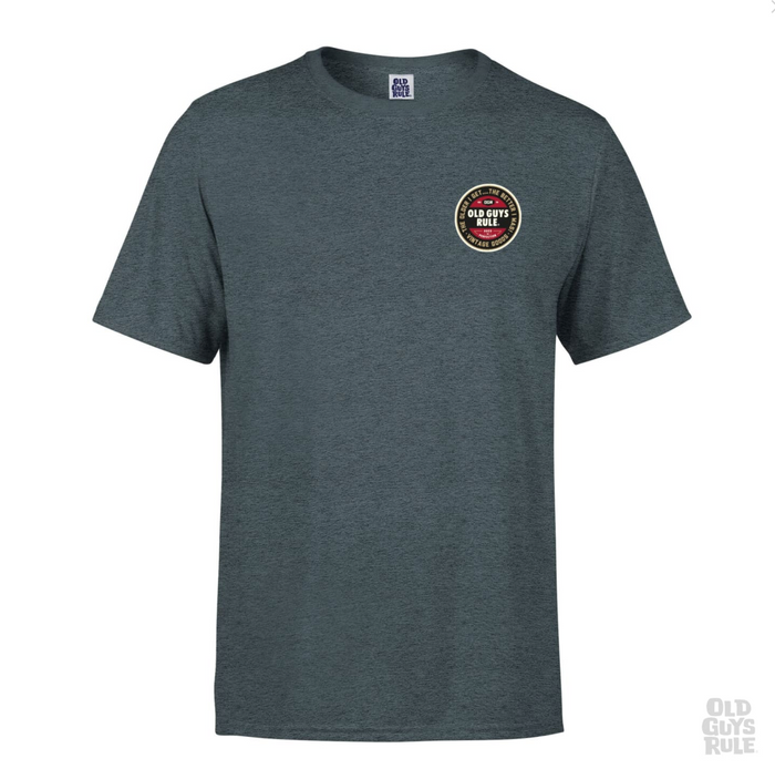 OLD GUYS RULE -NATURAL TRACTION II' T-SHIRT - DARK HEATHER -