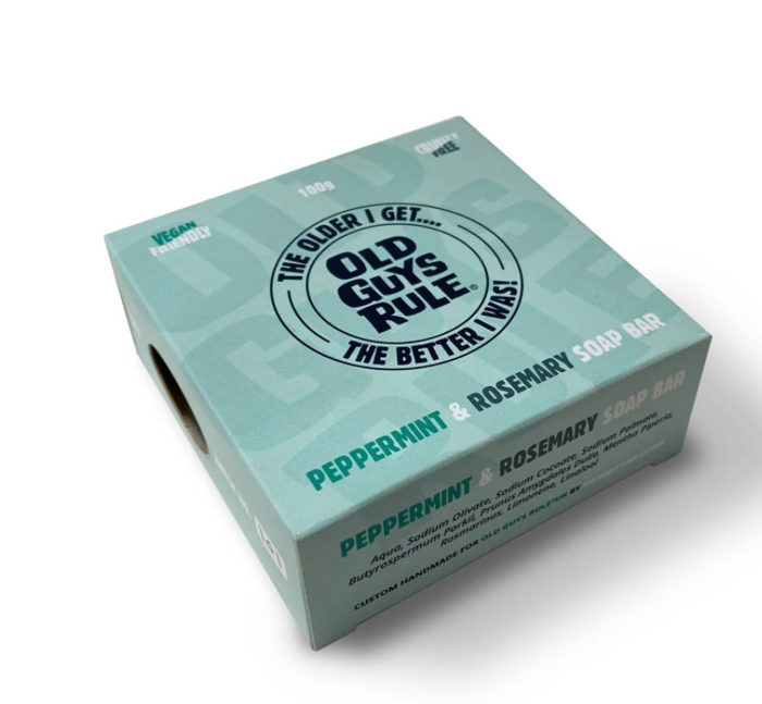 OLD GUYS RULE -'PEPPERMINT & ROSEMARY' SOAP BAR