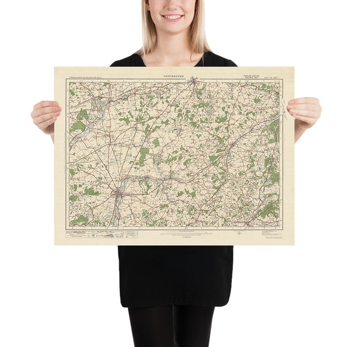 Old Ordnance Survey Map, Sheet 123 - Winchester, 1925: Basingstoke, Whitchurch, Petersfield, Alton, Odiham