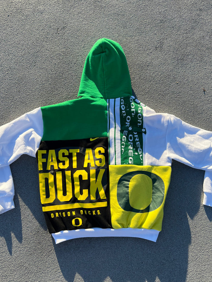 Oregon Ducks Patchwork Hoodie