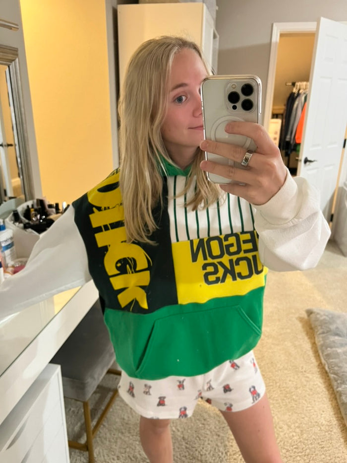 Oregon Ducks Patchwork Hoodie