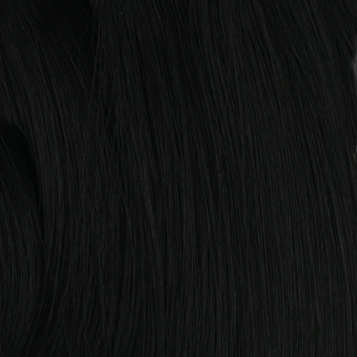 SHAKE N GO 18 inch yaky straight clip in hair extensions natural black straight texture