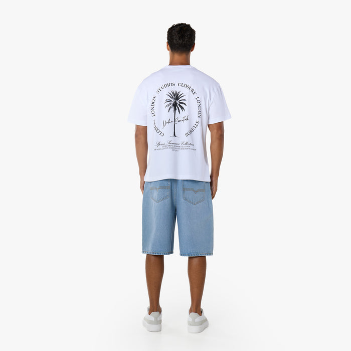 Palm Tree Modern Essential T-Shirt  |  White