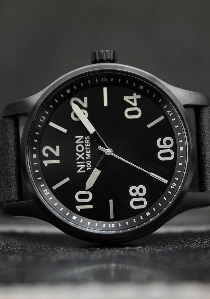 Patrol Leather - Black / Silver / Black