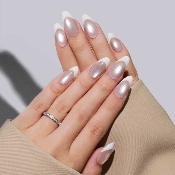 Pearl Aura | Medium Almond | SALON PRESS | INLAY TECHNOLOGY™