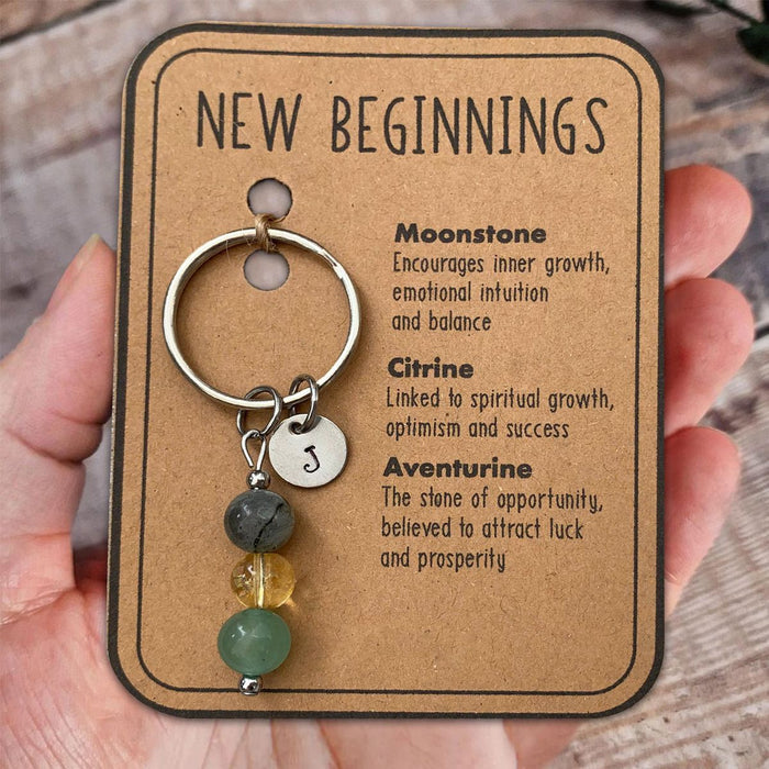 Personalized Crystal Keyring Gift For New Beginnings