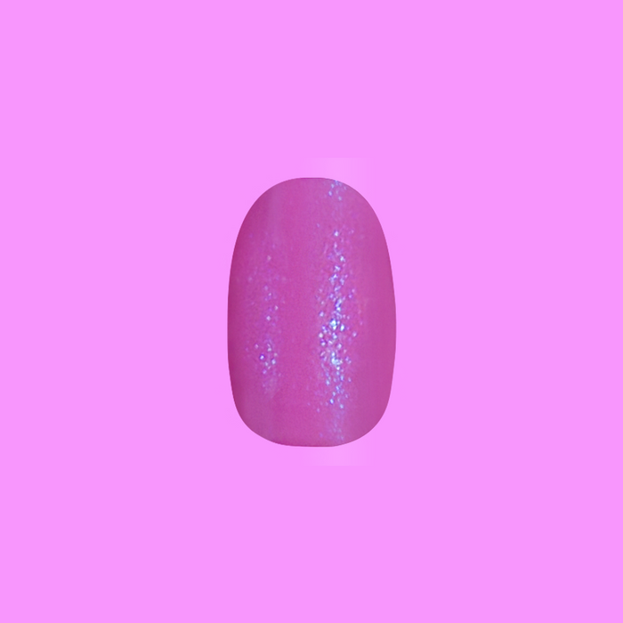 Petal Shimmer - Press-On | Medium | Oval false nail in shimmering pinky purple for easy at-home manicure