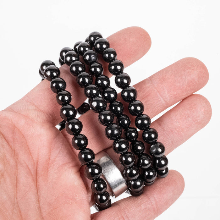 Petrovsky Shungite Bead Bracelet 8mm - InnerVision Crystals