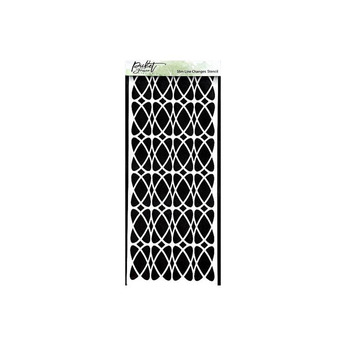 Picket Fence Studios - Stencil 4"X10" - Slimline Changes. Available at Embellish Away located in Bowmanville Ontario Canada.