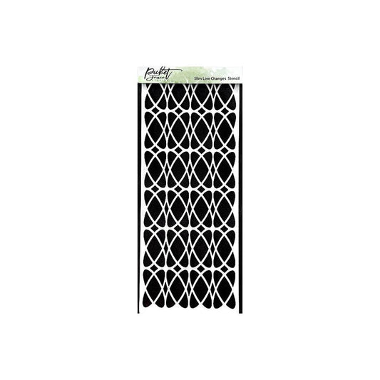 Picket Fence Studios - Stencil 4"X10" - Slimline Changes. Available at Embellish Away located in Bowmanville Ontario Canada.