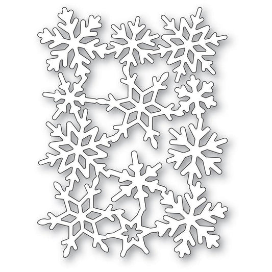 Poppystamps - Metal Die - Snowflake Background. Available at Embellish Away located in Bowmanville Ontario Canada.