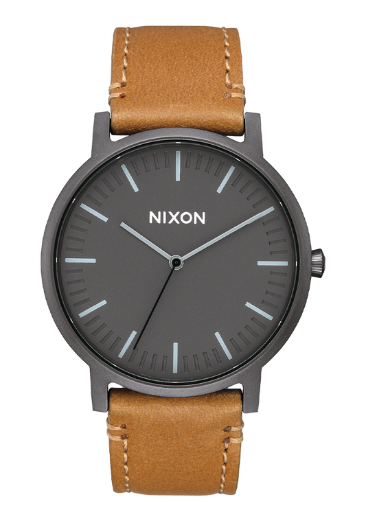 Porter Leather - Gunmetal / Charcoal / Taupe