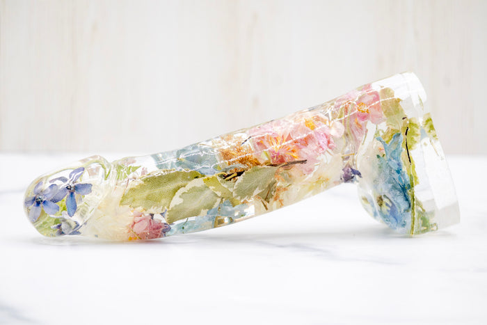 Preserved Flower Resin Dildo Wild Coast Peen epoxy dildo