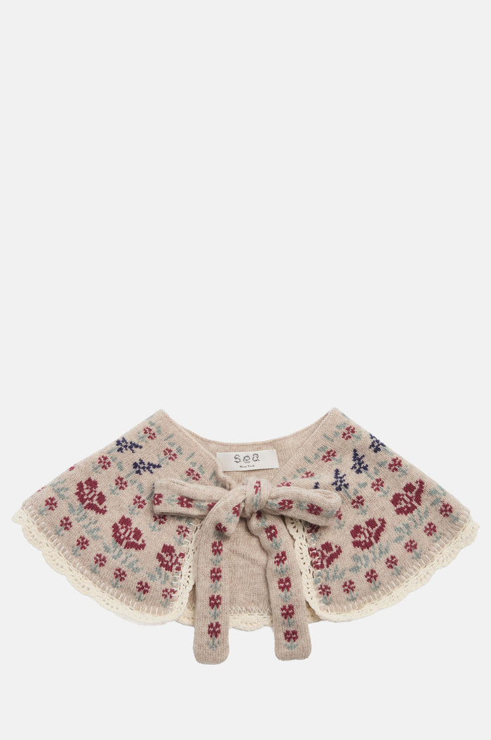 Sea New York Preston Knit Collar Cream.