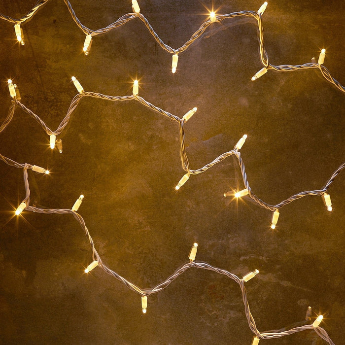 Pro Connect 40m 400 Warm White Connectable String Lights White Cable