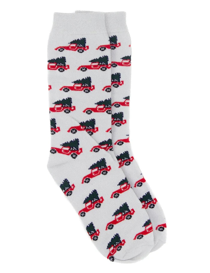 Properly Tied Lucky Duck Sock-Xmas Truck