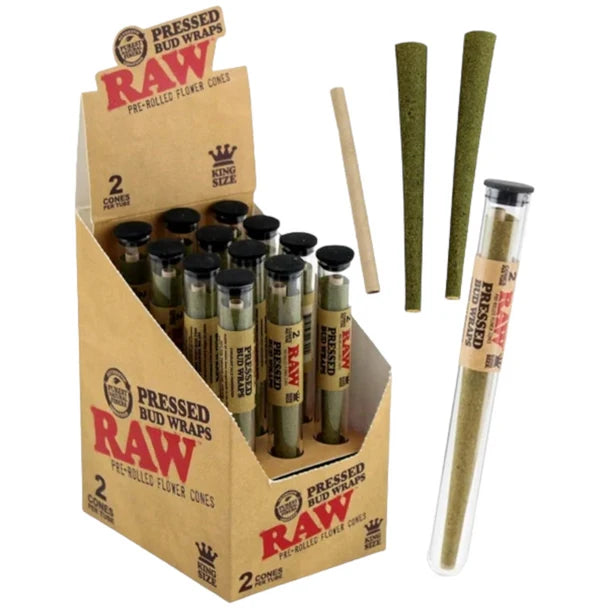 RAW PRESSED BUD WRAPS KING SIZE | 2 CT