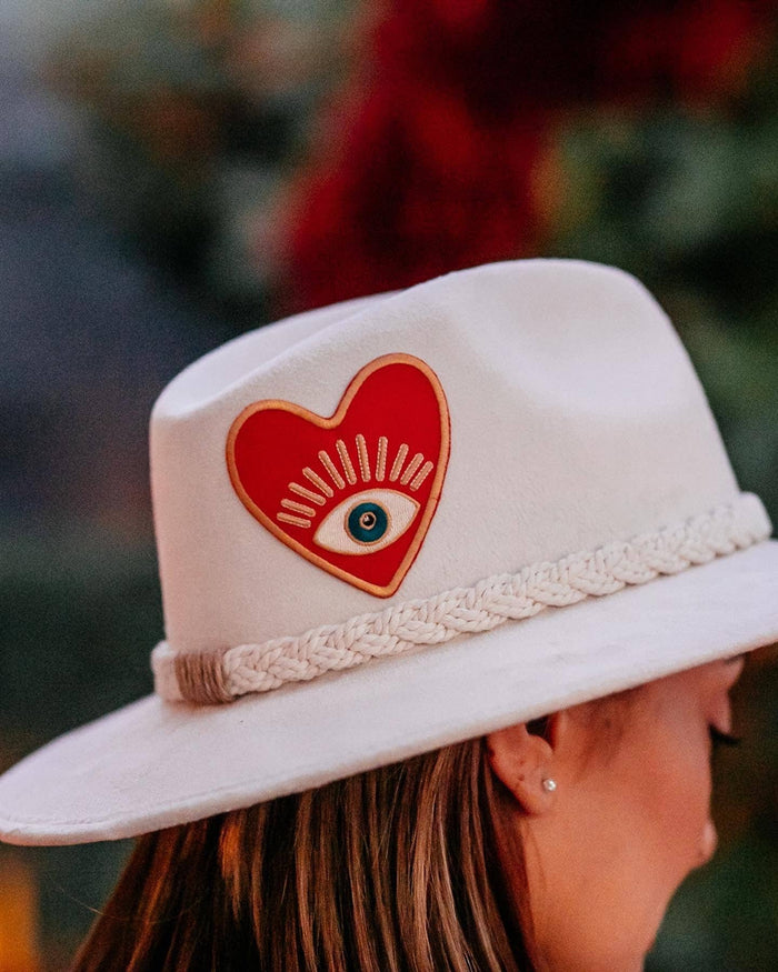 Red Heart Evil Eye Patch