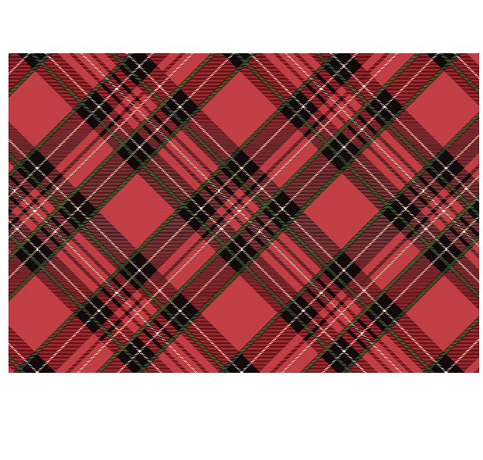 red plaid place mats