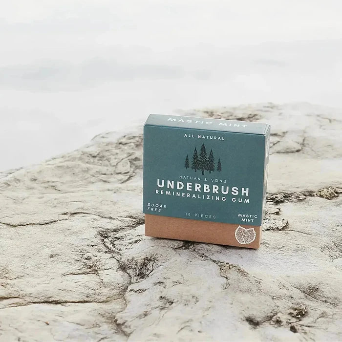 Remineralizing Gum, Underbrush Remineralizing Chewing Gum, Organic Mastic Mint Sugar-Sugar-Free for Whiten Teeth Health Chewing Gum to Keeps Your Mouth Fresh