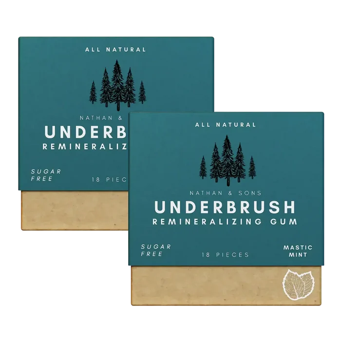 Remineralizing Gum, Underbrush Remineralizing Chewing Gum, Organic Mastic Mint Sugar-Sugar-Free for Whiten Teeth Health Chewing Gum to Keeps Your Mouth Fresh