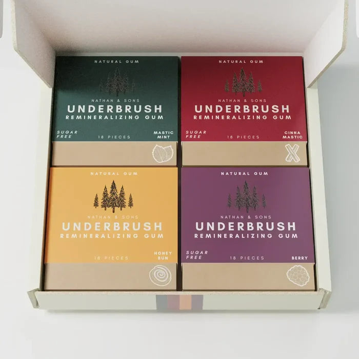 Remineralizing Gum, Underbrush Remineralizing Chewing Gum, Organic Mastic Mint Sugar-Sugar-Free for Whiten Teeth Health Chewing Gum to Keeps Your Mouth Fresh