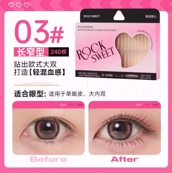 ROCK SWEET Natural Seamless Double Eyelid Tape 240pcs - myernk