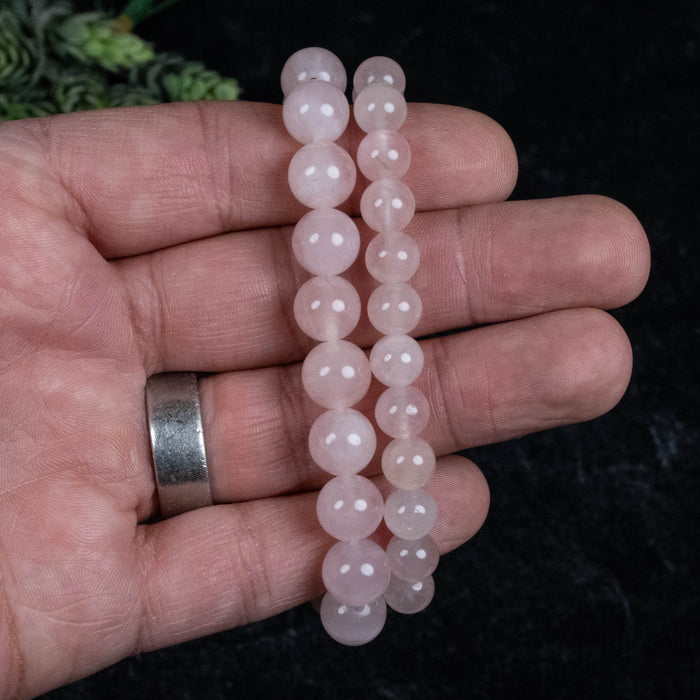 Rose Quartz Bead Bracelet | Choose Size - InnerVision Crystals